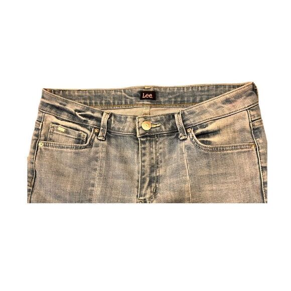 LEE Y2K Vintage Jeans Front Seam Light Wash Relaxed Zip Levi’s Pants Women 10 - Picture 6 of 9